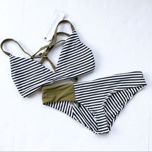 Boys + Arrows In Cadet swimsuit Medium Stripes